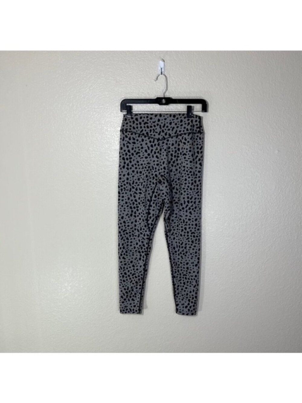 Balance Athletica Leggings Womens Medium Gray Black Dotted Gym Workout Yoga